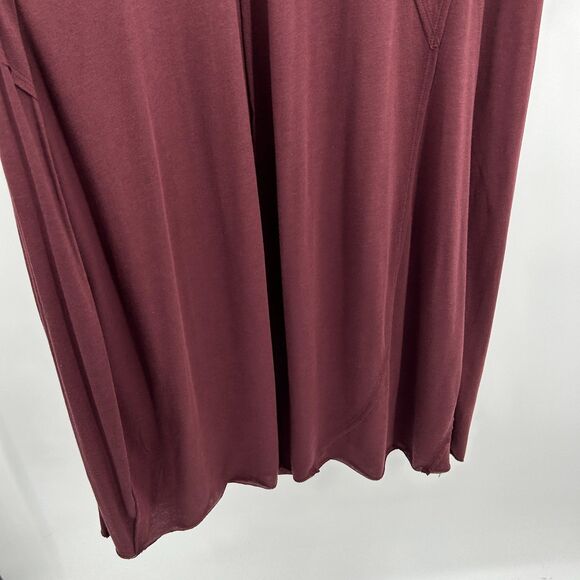 PERUVIAN CONNECTION Artista Purple Brown Long Sleeve Jersey Midi Dress Large - Picture 5 of 8